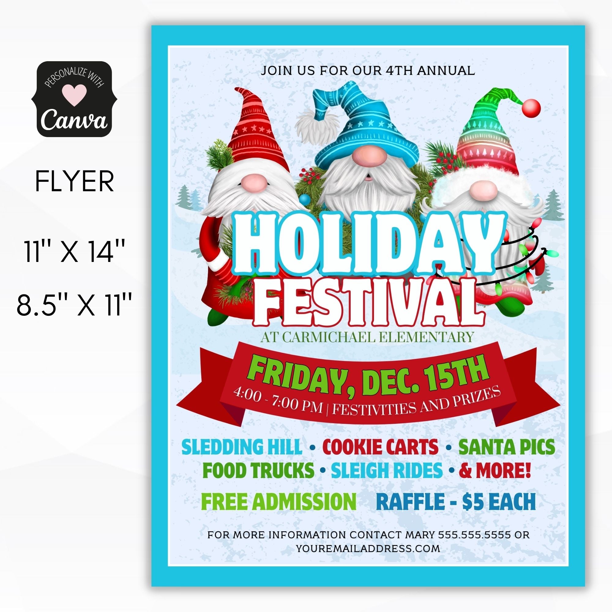 Cute Holiday Festival Poster Flyer Set Simple Desert Designs