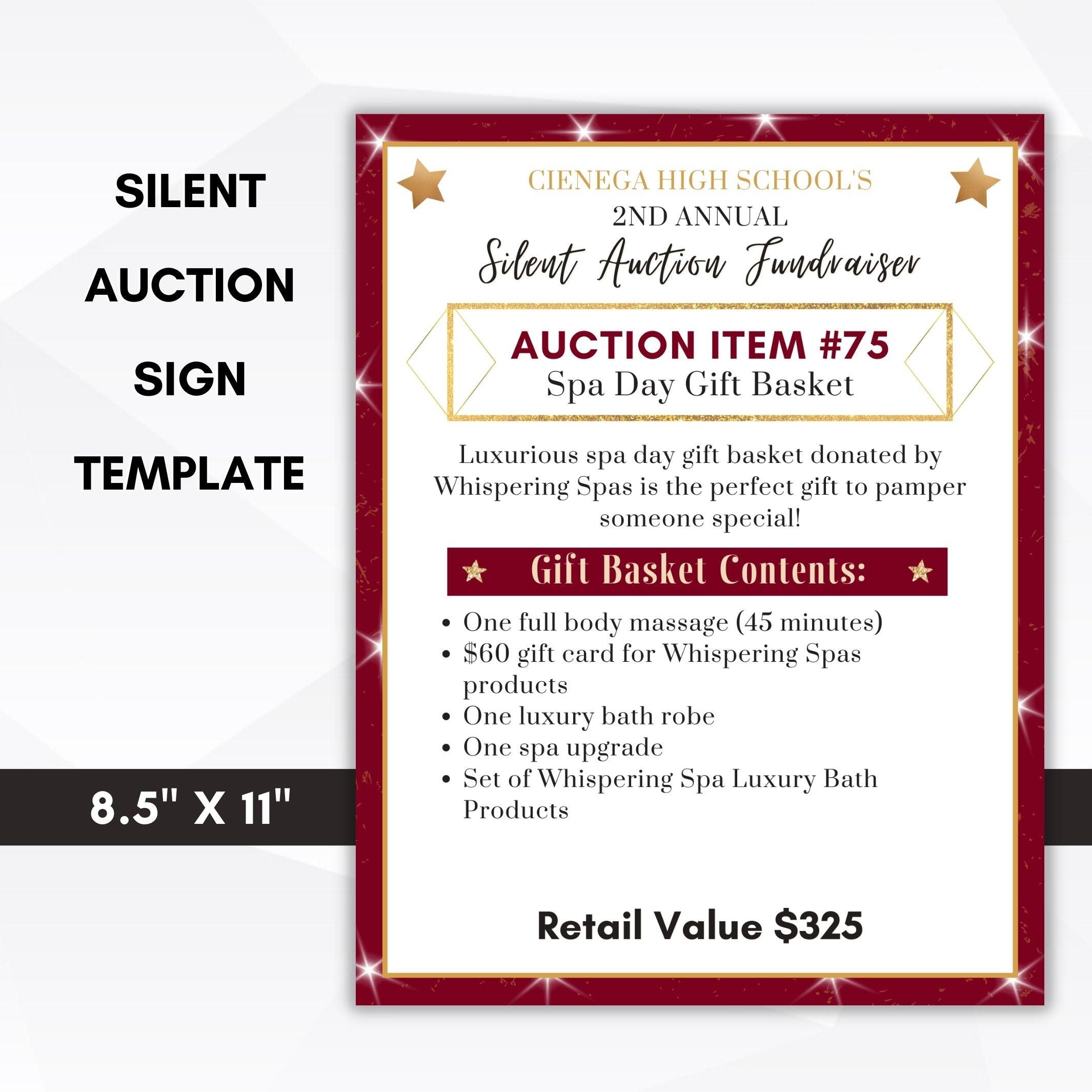 silent auction flyer template
