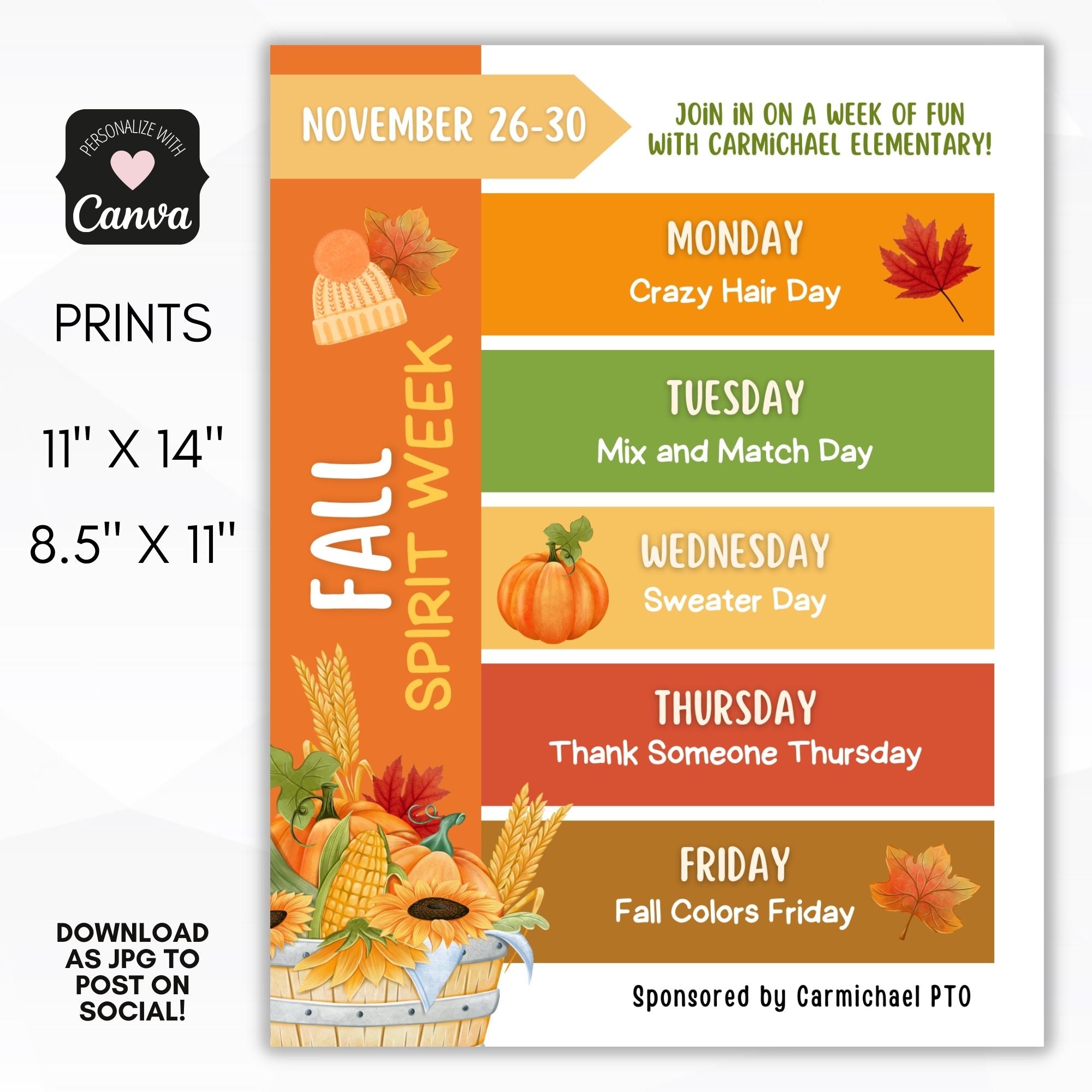 customizable-fall-spirit-week-flyer-work-simple-desert-designs