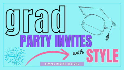 Elegant Collage Designs: The Perfect Grad Party Invites for High School Grads