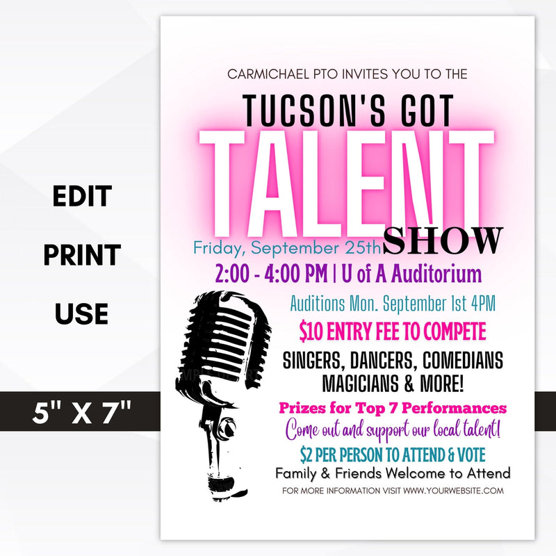 talent show invitation