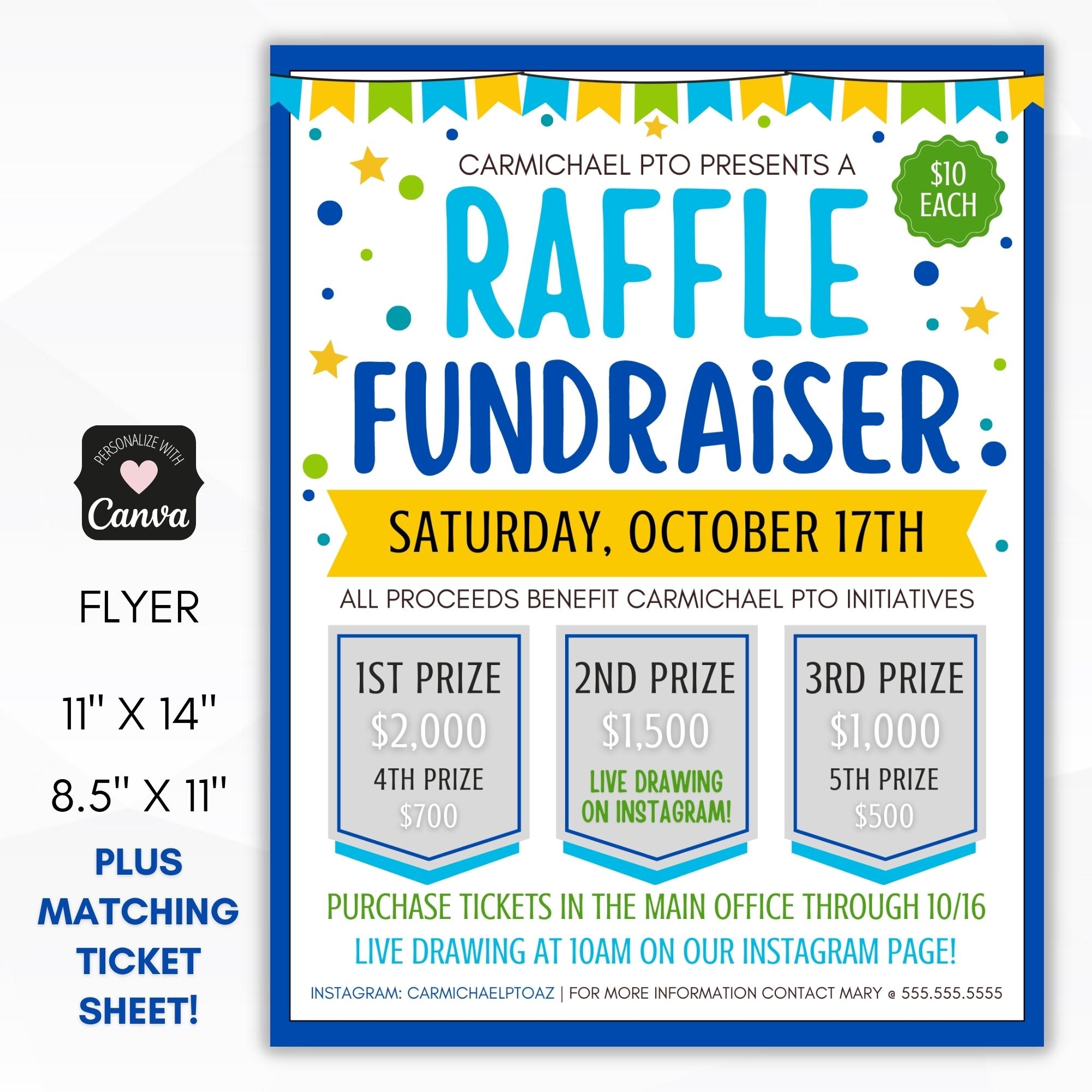 Raffle Flyer Poster Ticket Set – Simple Desert Designs