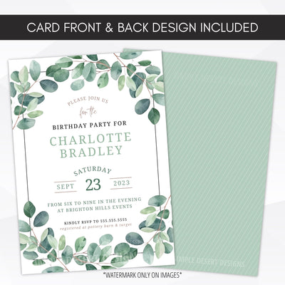 eucalyptus invitations