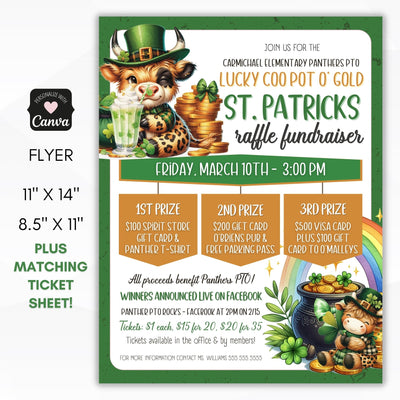 cute st patricks fundraiser ideas for school church community raffle