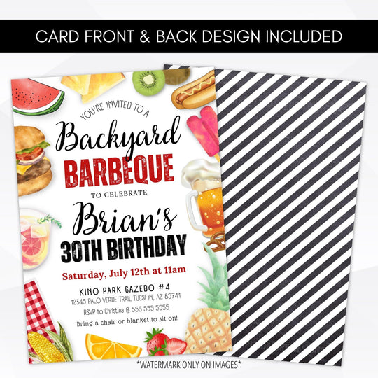 BBQ Birthday Party Invitation – Simple Desert Designs