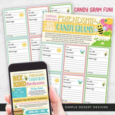 bee kind candy grams fundraiser bundle for school be kind movement easy fundraiser in spring