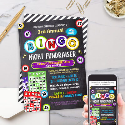 bingo fundraiser invitations