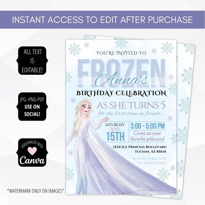 Princess party invite