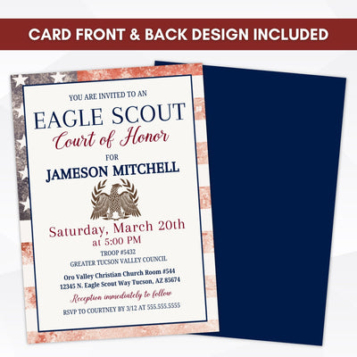 fancy boy scouts invitations