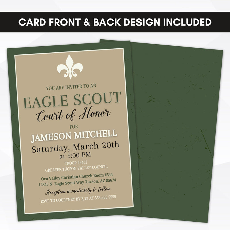 modern minimal court of honor invitation for eagle scouts