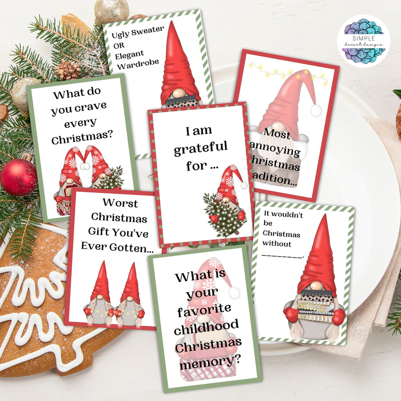 printable christmas conversation starter ice breaker cards for family or work dinners