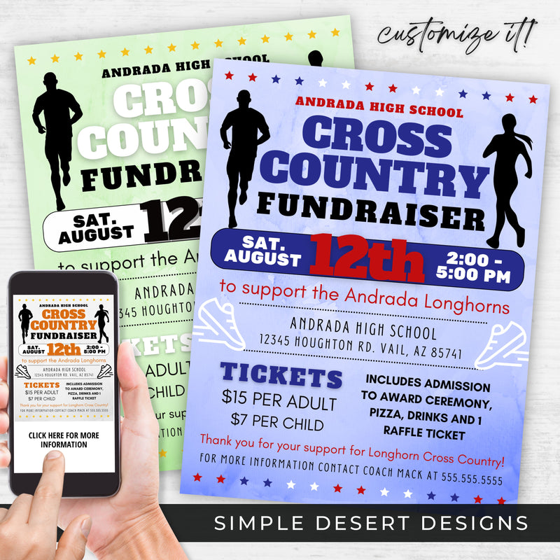 customizable running event marathon 5k 10k  walkathon flyers