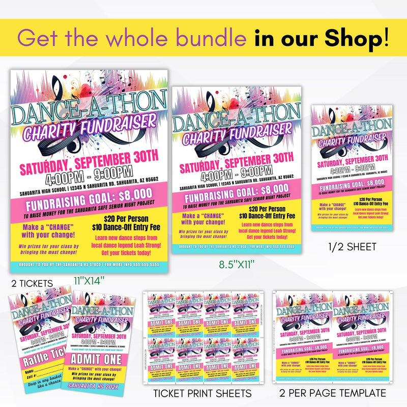 get the entire dance a thon fundraiser bundle with tickets in the shop