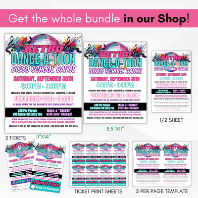 complete bundle of dancethon fundraiser kit available in the shop - not included in this purchase