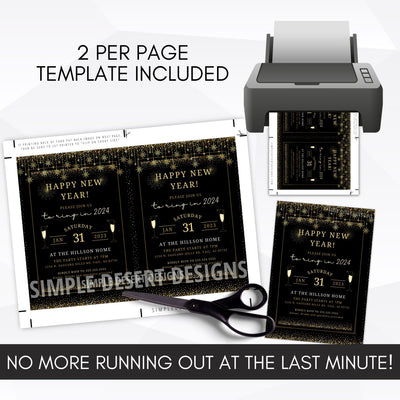 print your new years eve party invitations at home