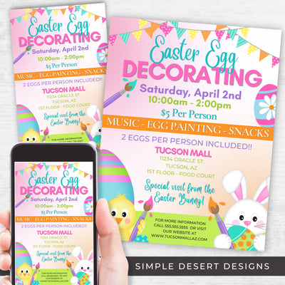 customizable easter egg event flyer invitations