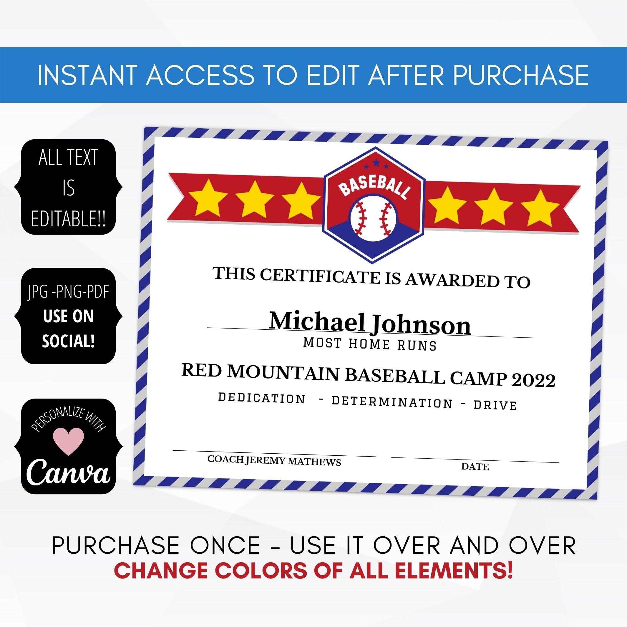 baseball ticket gift certificate templates