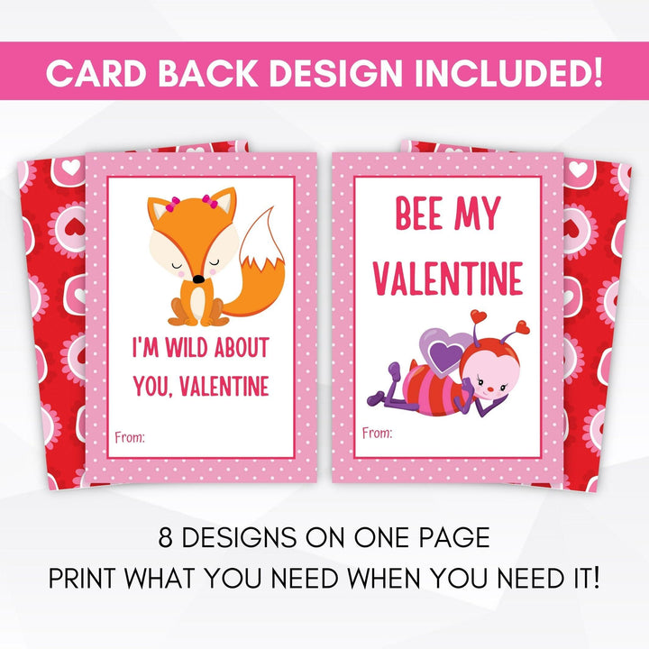 Editable Cute Animals Valentines Cards – Simple Desert Designs