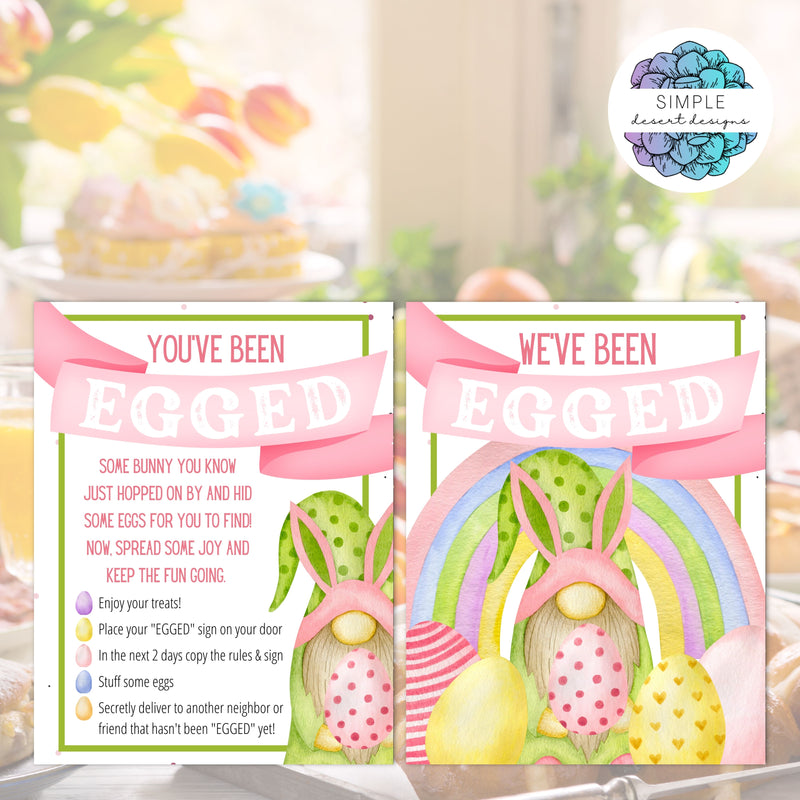 printable easter youve been egged game gift idea for friends neighbors coworkers