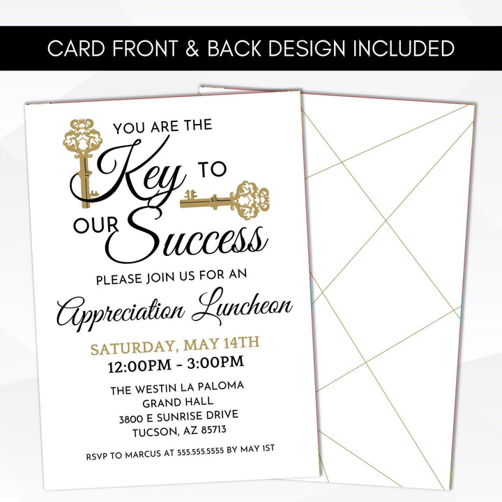 Elegant Appreciation Luncheon Invitation – Simple Desert Designs