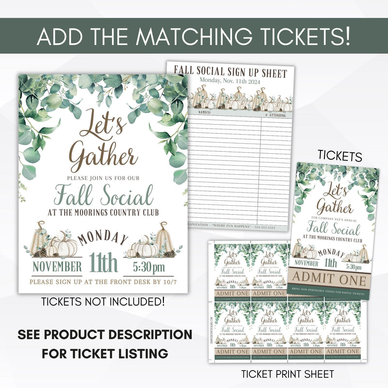 farmhouse pumpkin theme fall event flyers and ticket templates