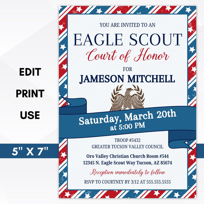 patriotic court of honor invitation