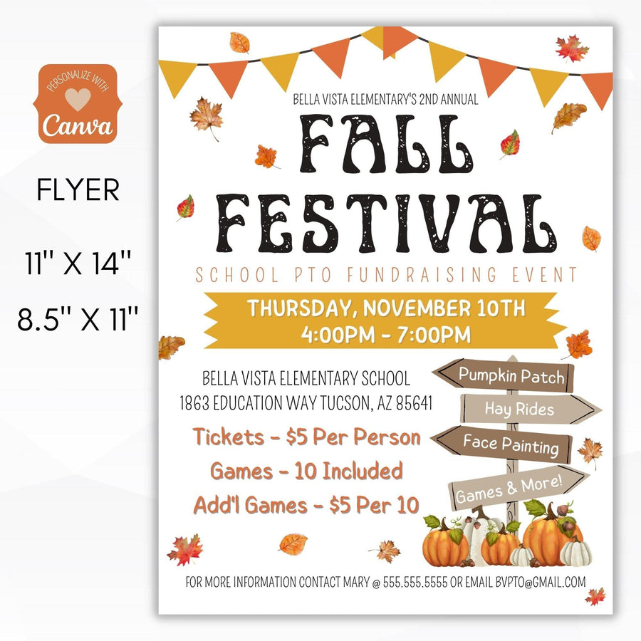 Fall Festival Flyer Sign Poster Set – Simple Desert Designs