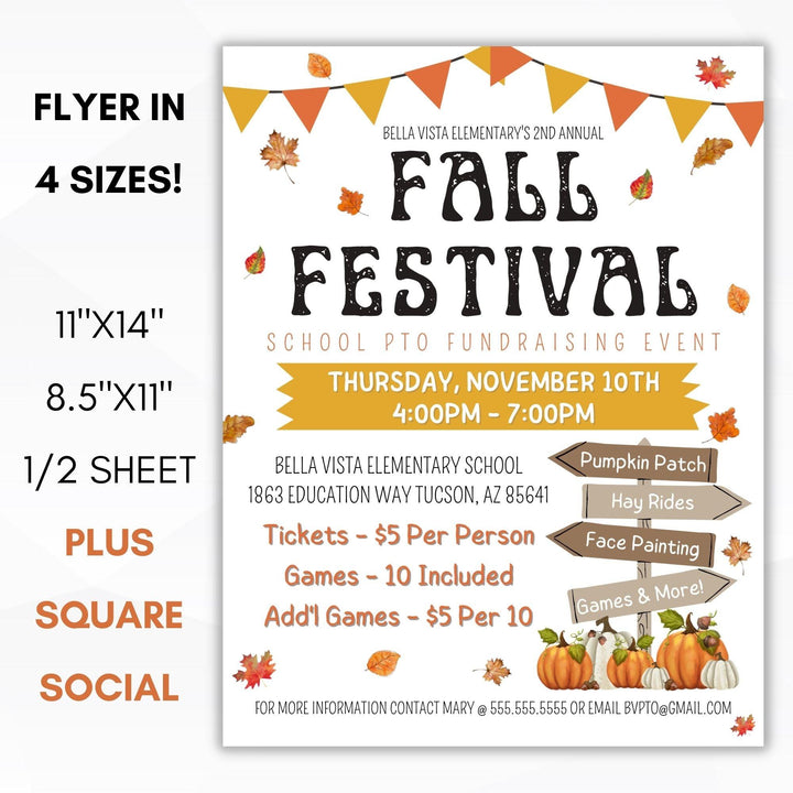 Fall Festival Flyer Ticket Bundle – Simple Desert Designs