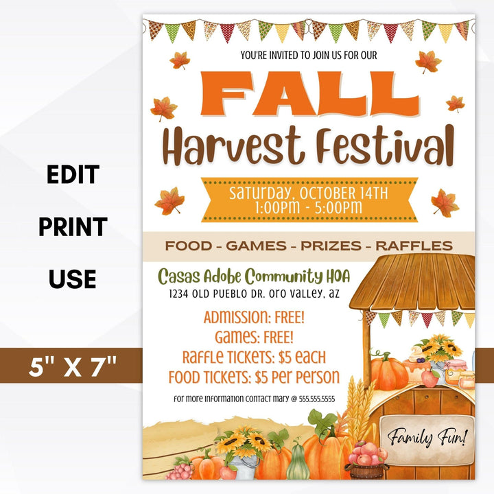 Fall Harvest Festival Invitation – Simple Desert Designs