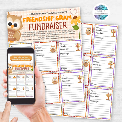 Personalize these adorable friendship grams for your school's next candy gram fundraiser! Festive autumn theme is fun for everyone and supports your school's be kind movement! Save and follow for more fun ideas.