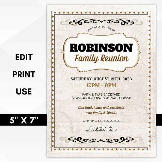 Family Gathering Invite – Simple Desert Designs