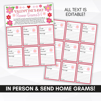 fun flower gram fundraiser set