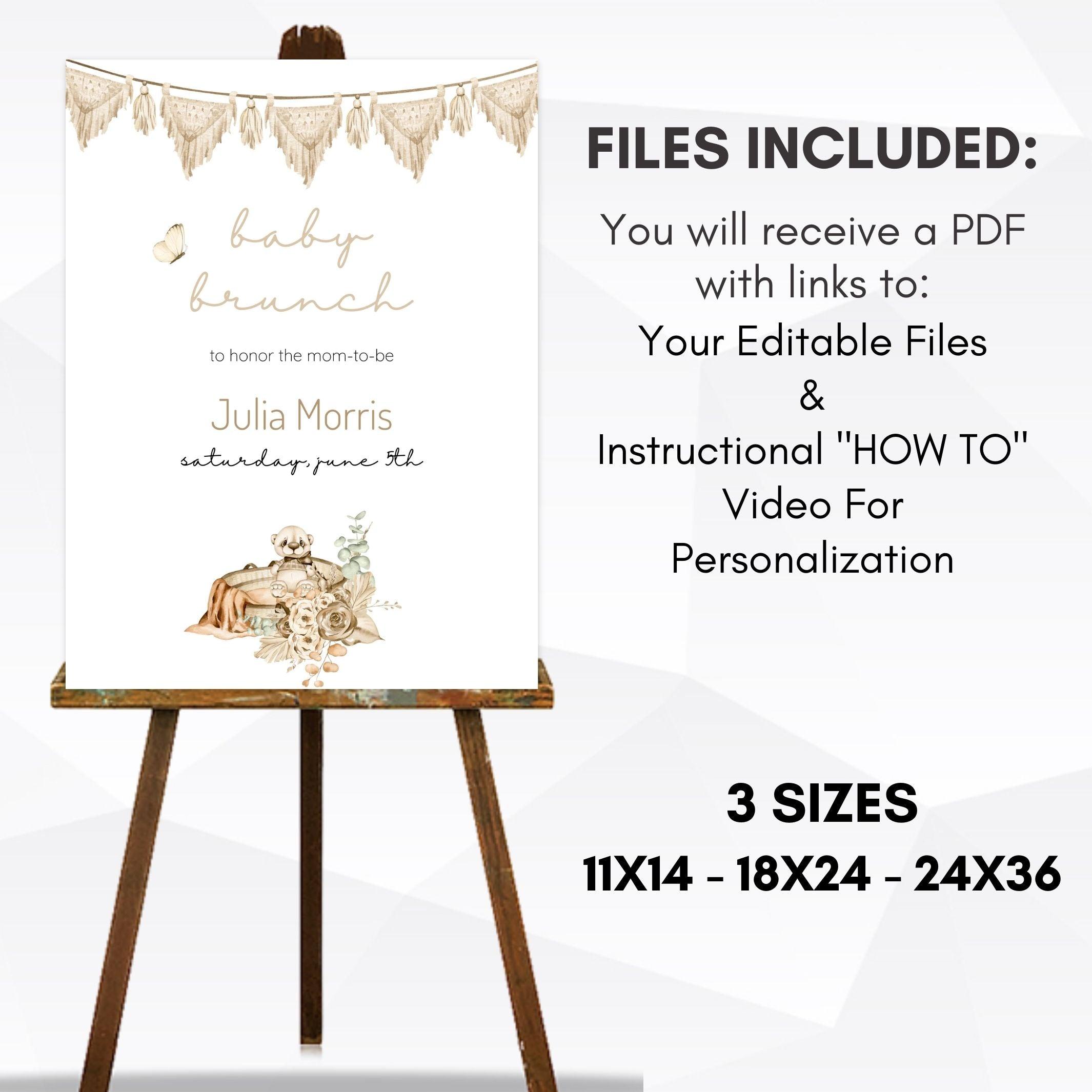 Guestbook Sign - Boho Dreams Printable Baby Shower Signs – OhHappyPrintables