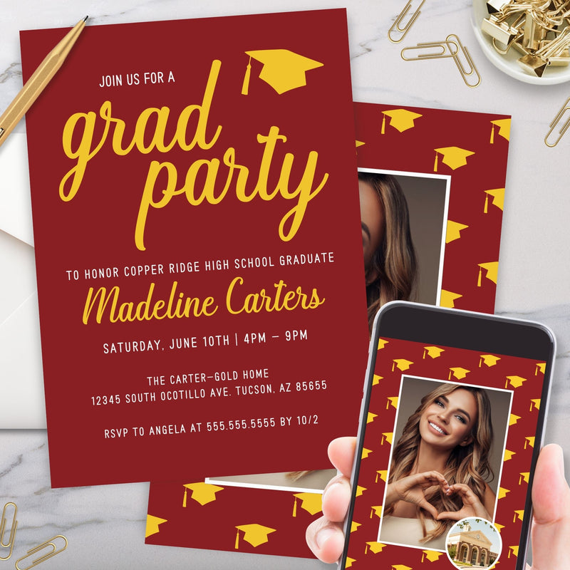 senior graduation announcement invitation for high school or college seniors