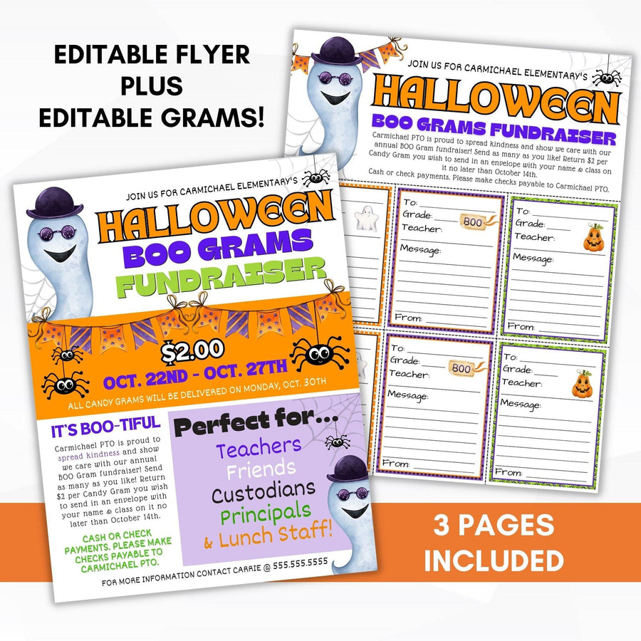 Halloween Candy Grams Fundraiser Set – Simple Desert Designs