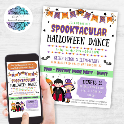 halloween theme dance flyers