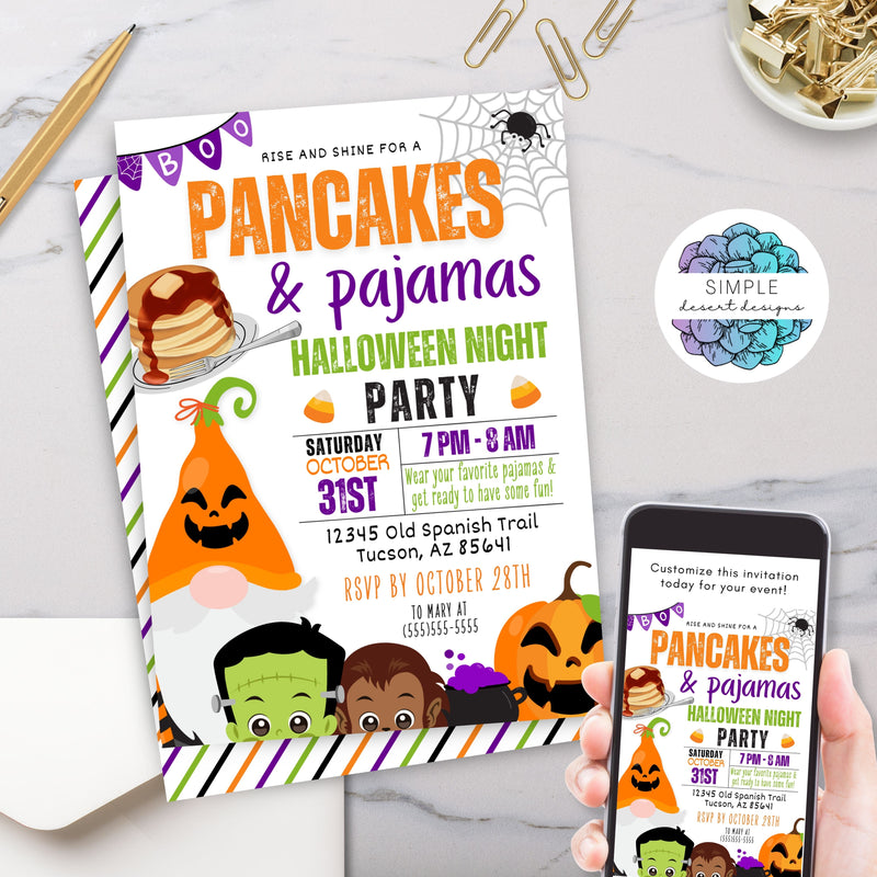 halloween pancakes and pajamas party ideas for kids