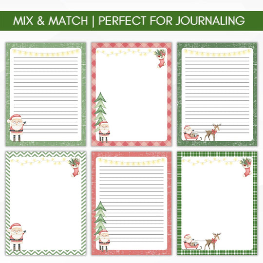 Happy Santa Journal Paper Stationery Set – Simple Desert Designs