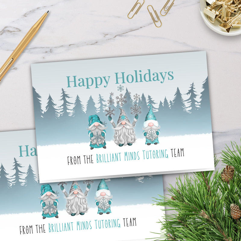 personalized happy holidays cards for small business or family greeting cards at christmas season