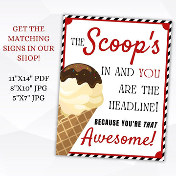 Ice Cream Scoop Appreciation Gift Tag – Simple Desert Designs