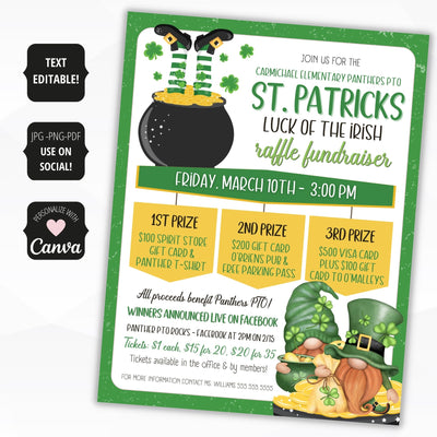 luck of the irish fundraiser flyers