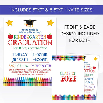 Kindergarten Graduation Ceremony Invite – Simple Desert Designs