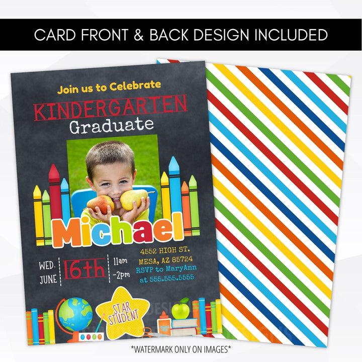 Kindergarten Graduation Invite Photo – Simple Desert Designs