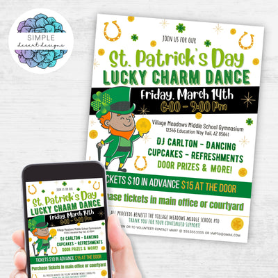 fun st. patrick's day event flyers for any lucky charm or march event with 100 percent editable text