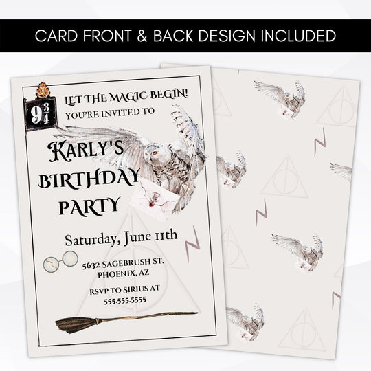 Magical Owl Party Birthday Invitation – Simple Desert Designs