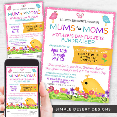 cute mothers day fundraiser idea for mums for moms flower fundraising event