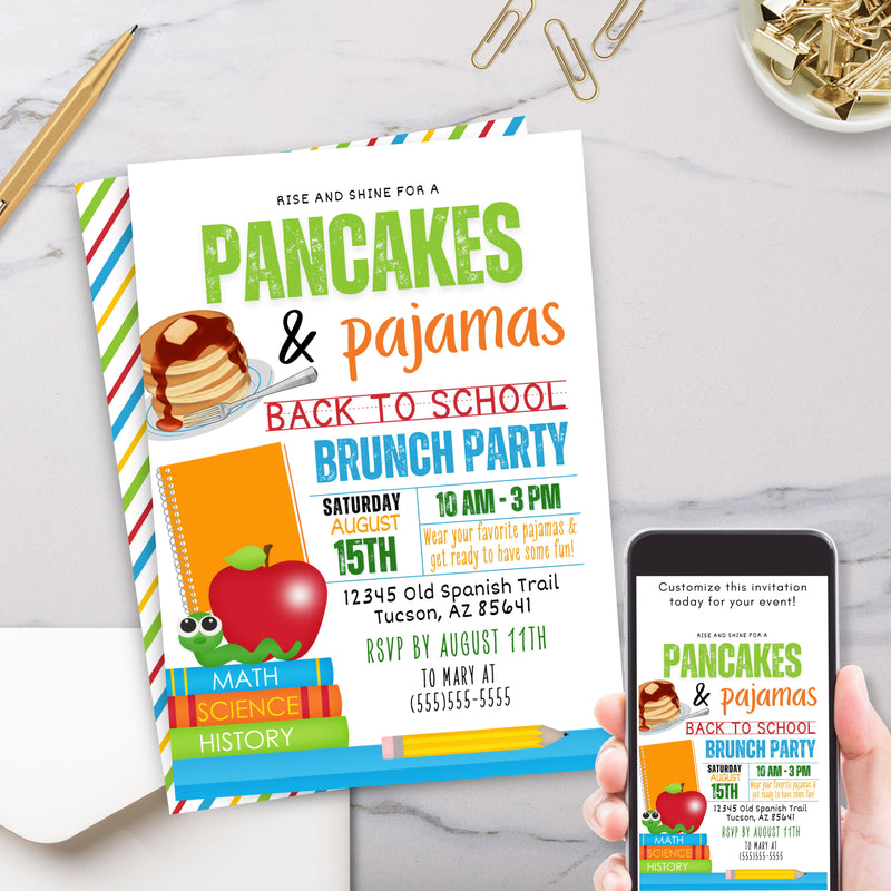 fun back to school party idea for any age with customizable invitation template