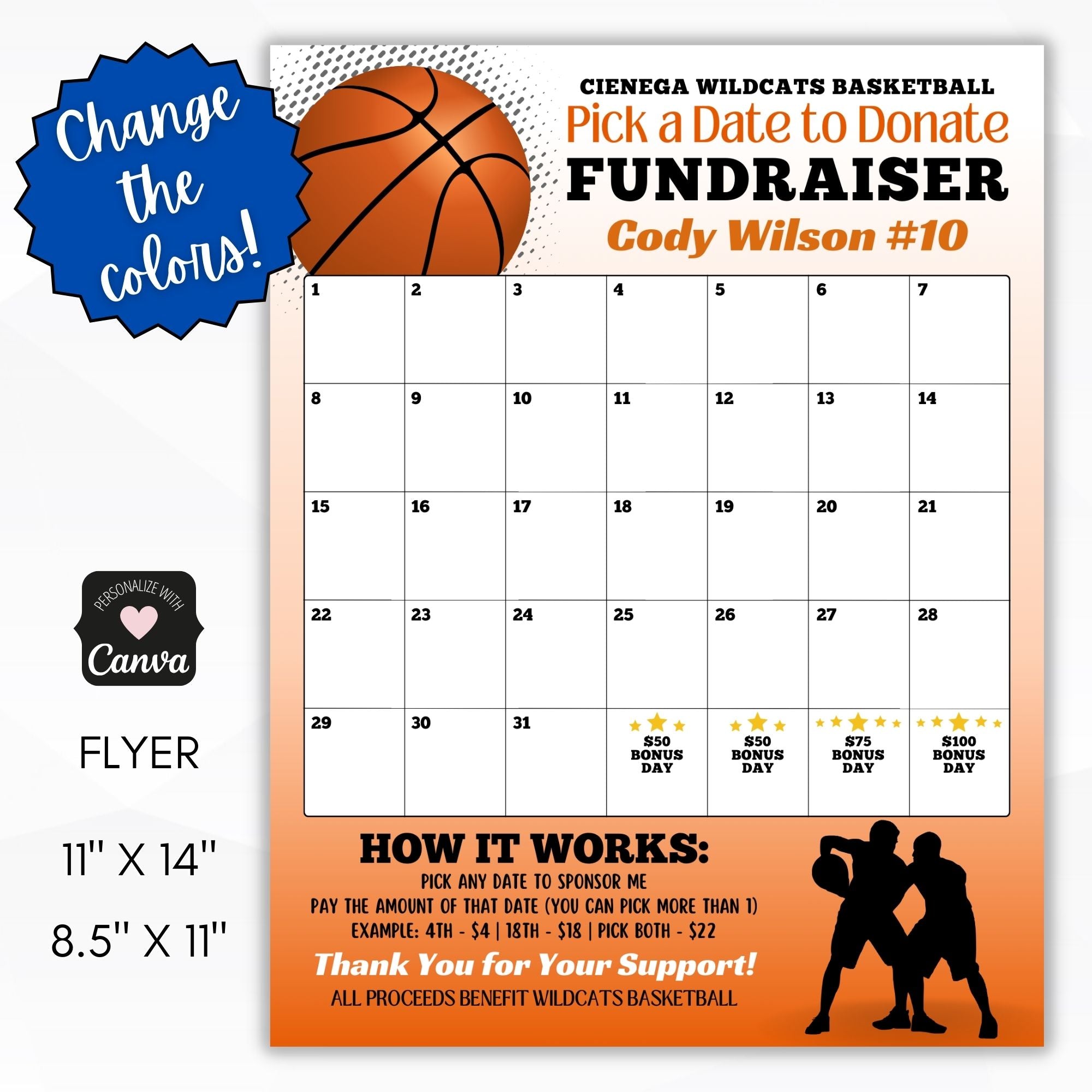 Basketball Pick A Day Calendar Fundraiser – Simple Desert Designs