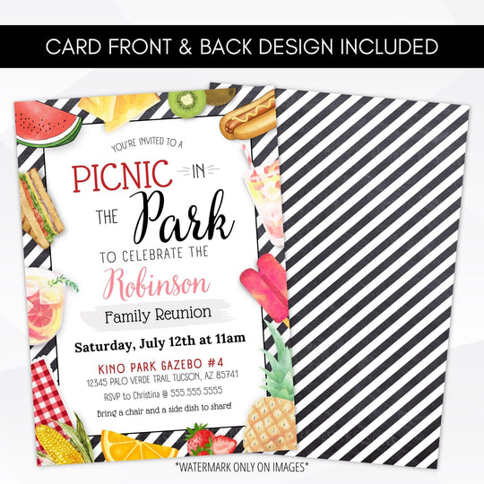 Picnic Family Reunion Invitation – Simple Desert Designs