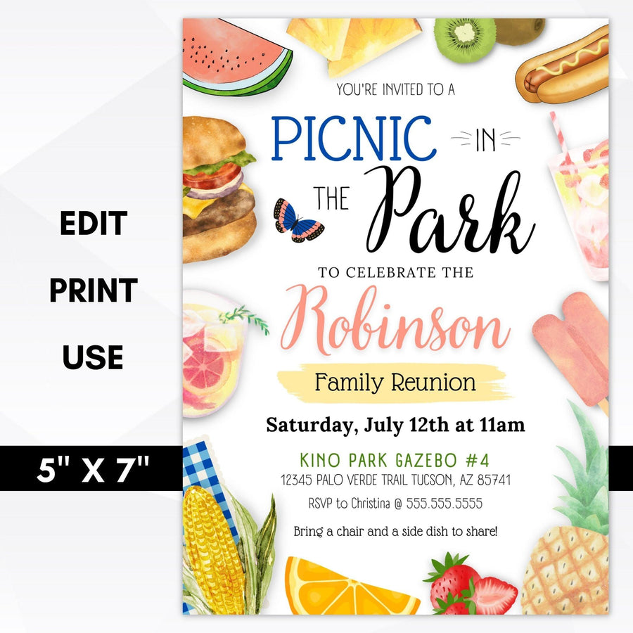 Picnic Family Reunion Party – Simple Desert Designs